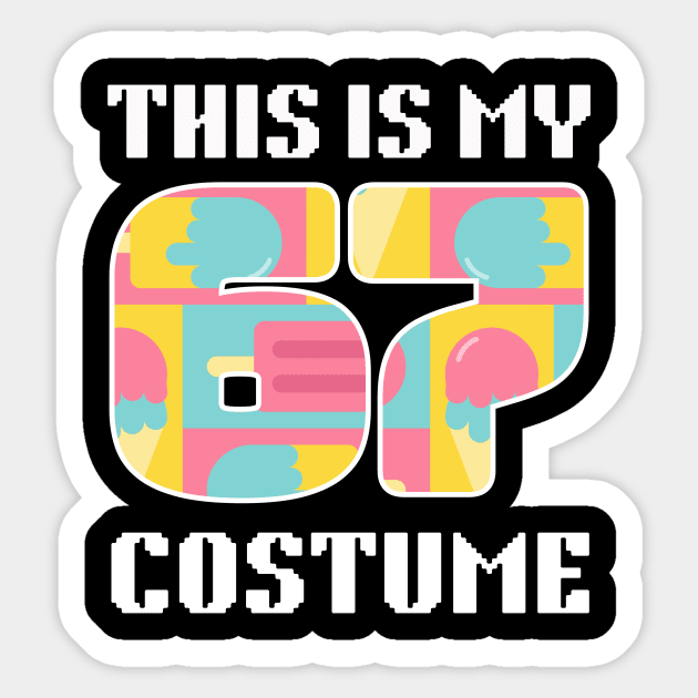 67 Meme Halloween Costume Sticker by The WYLD Tribe